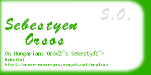 sebestyen orsos business card